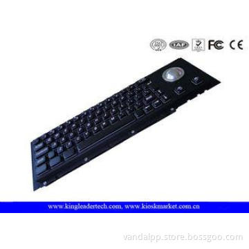Cherry Key Swithc Kiosk Black Metal Keyboard With Trackball